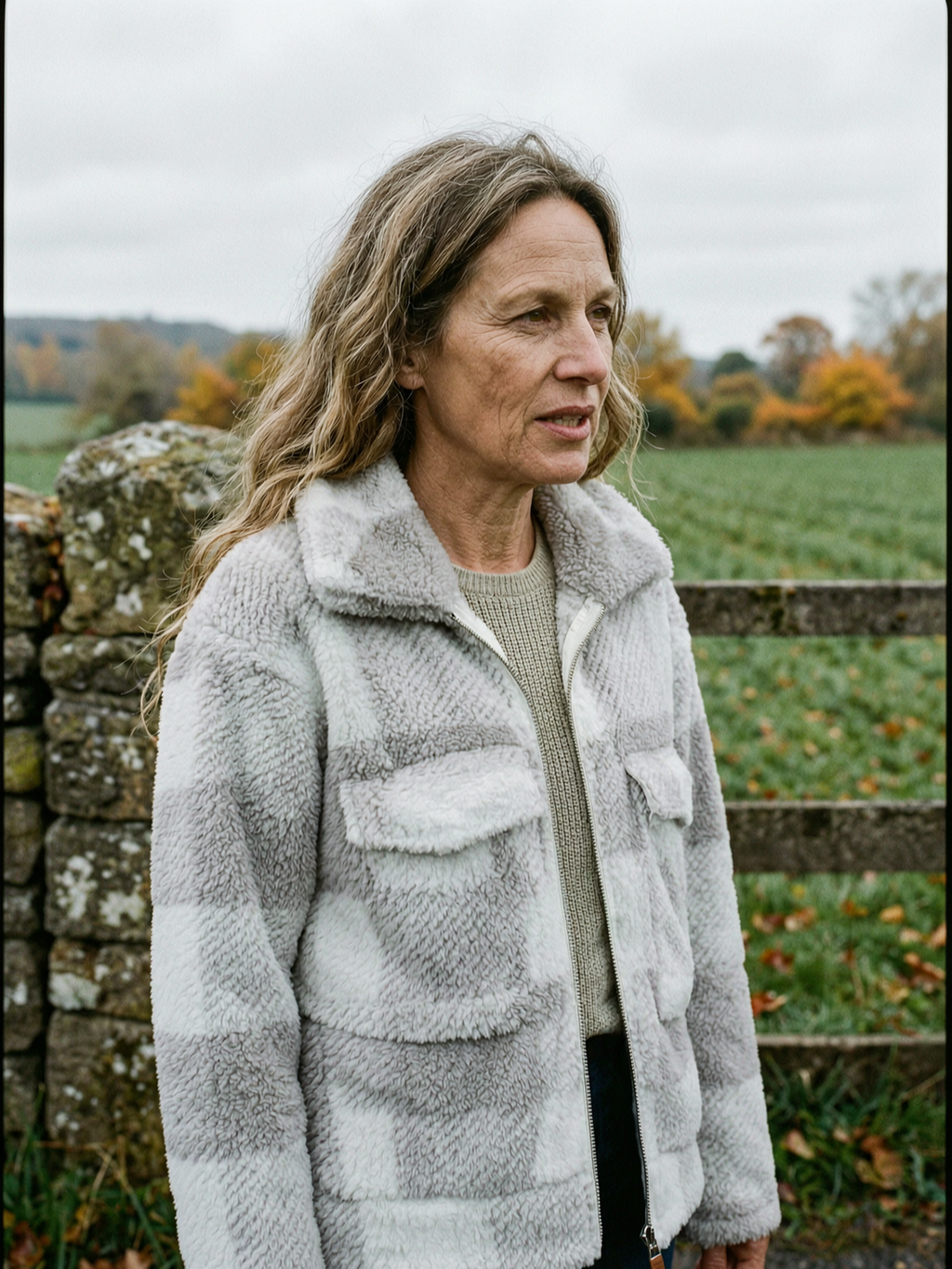 Women's Buffalo Check Fleece Jacket — Soft Plaid Zip-Up Mid-Layer - Grey Plaid