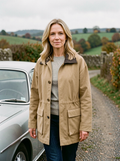 Women's Commuter Trench Coat — Mid-Length Showerproof Coat - Khaki