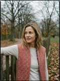 Women's Medallion Print Quilted Vest — Reversible Sleeveless Puffer Gilet - Rust Medallion Print