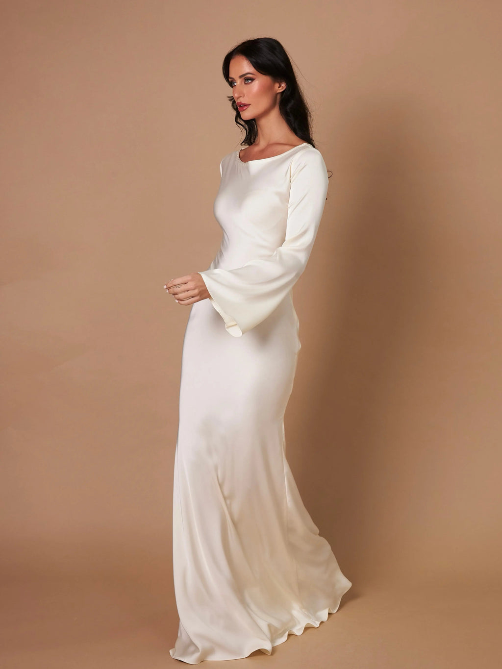 Evening Dress Women | Silky flowing fabric with flattering fit | E&W - 16 - Elenwear