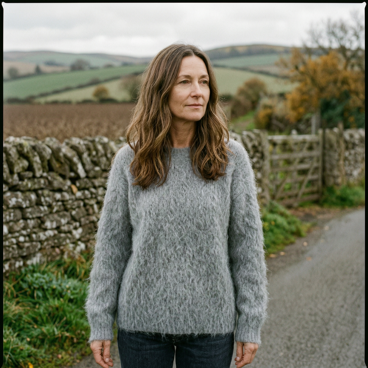 Women's Mohair-Blend Sweater — Cosy Relaxed Pullover