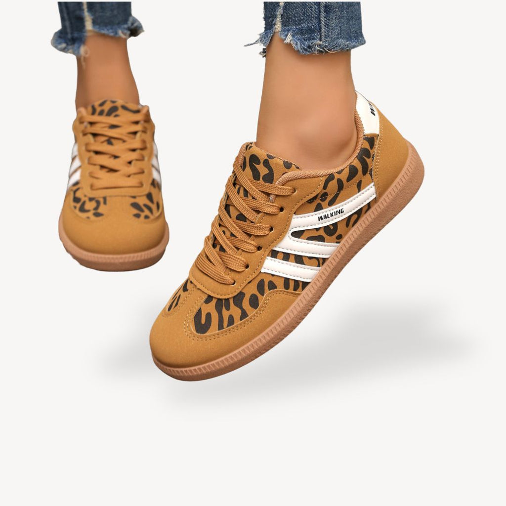Casual Women's Trainers with Animal Print and Soft Sole | E&W - 1 - Elenwear