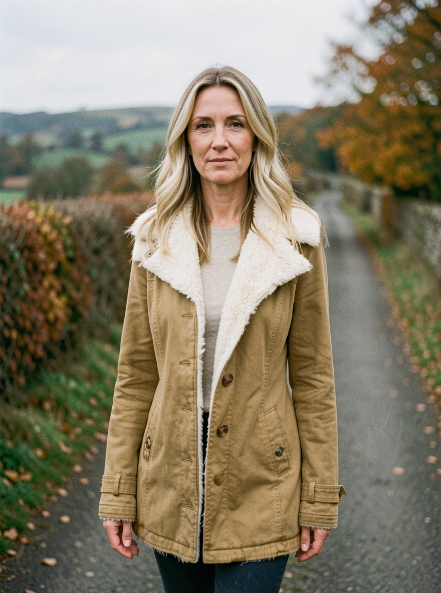Women's Fleece-Lined Cotton Padded Jacket — Warm Everyday Winter Coat - Khaki