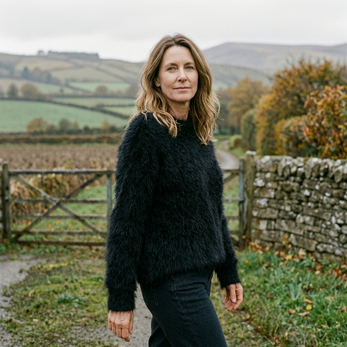 Women's Mohair-Blend Sweater — Cosy Relaxed Pullover