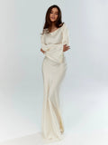 Evening Dress Women | Silky flowing fabric with flattering fit | E&W - 6 - Elenwear