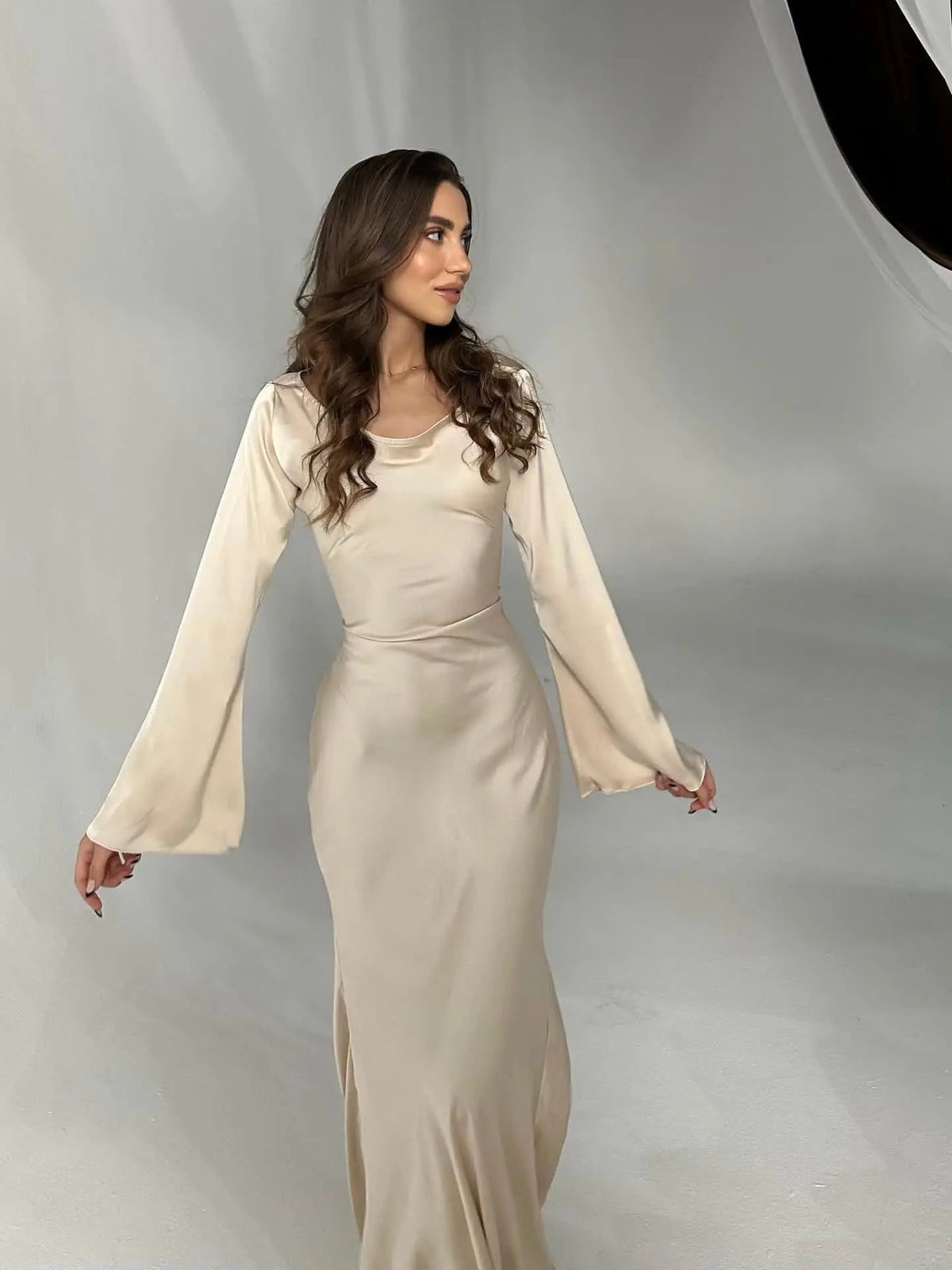 Evening Dress Women | Silky flowing fabric with flattering fit | E&W - 19 - Elenwear