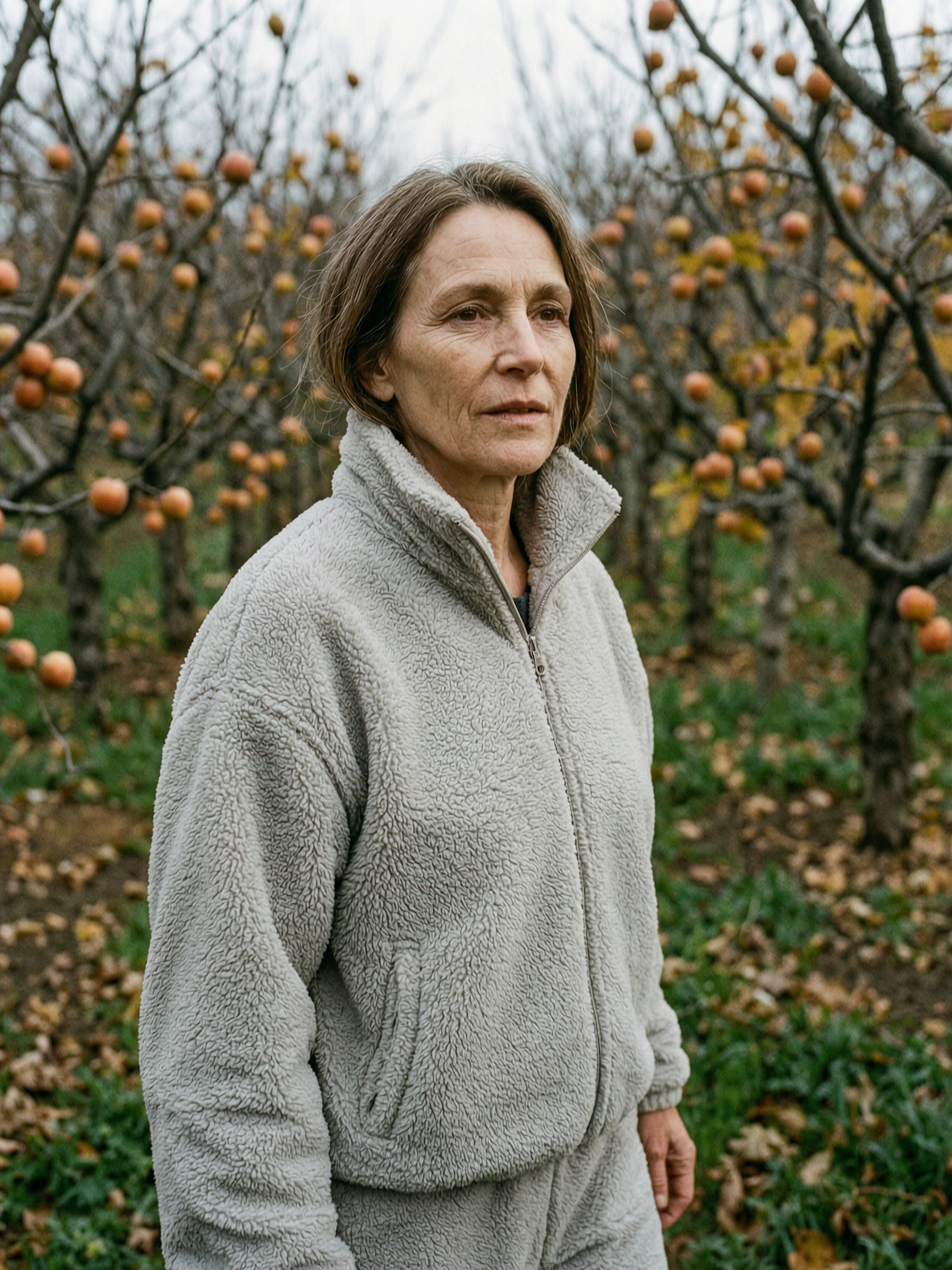 Women's Polar Fleece Funnel-Neck Zip Cardigan — Soft Everyday Mid-Layer - Light Gray