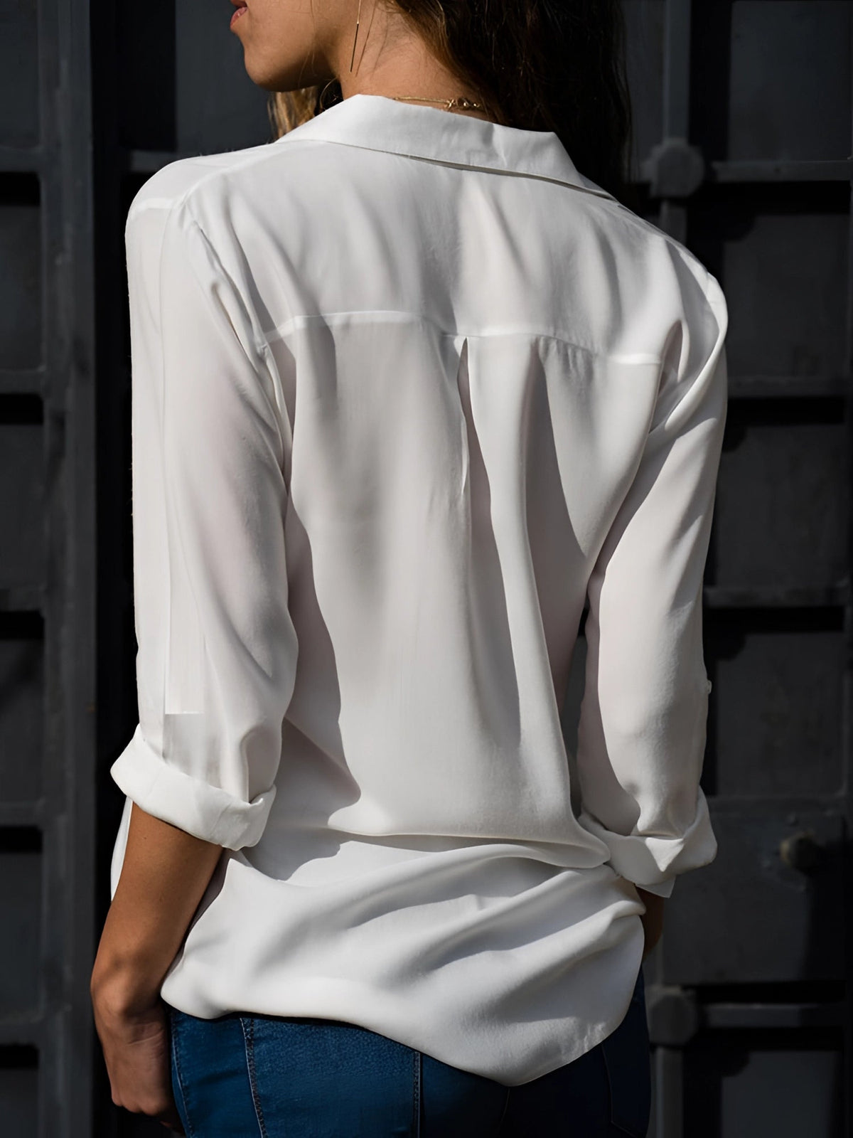 Blouse Women’s V-Neck Button-Up in Vibrant Colours | E&W - 9 - Elenwear