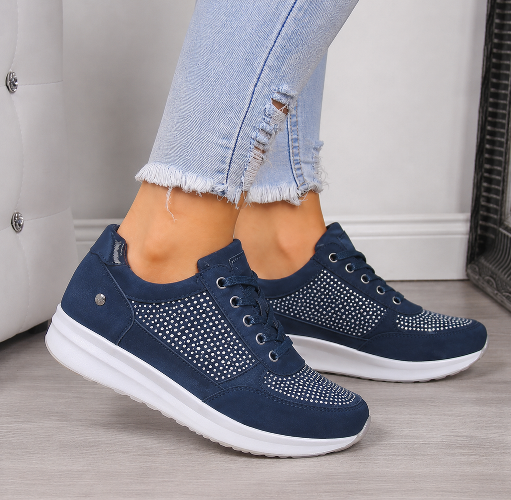 Women's Casual Sneakers with Zip Detail | E&W - 3 - Elenwear