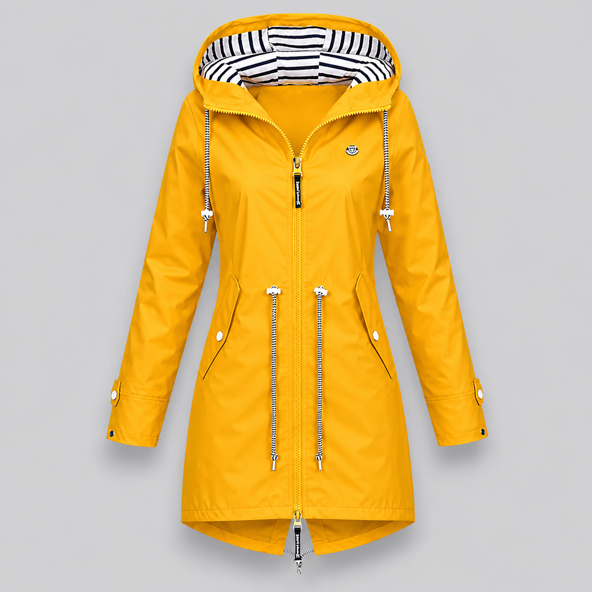 Women's Hooded Jacket with Adjustable Waist | E&W - 2 - Elenwear
