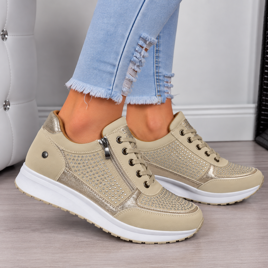 Women's Casual Sneakers with Zip Detail | E&W - 6 - Elenwear