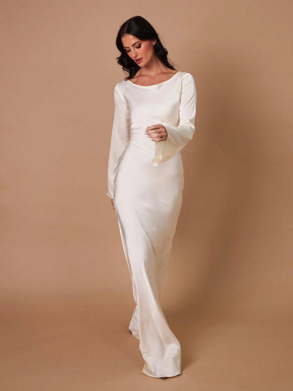 Evening Dress Women | Silky flowing fabric with flattering fit | E&W - 12 - Elenwear