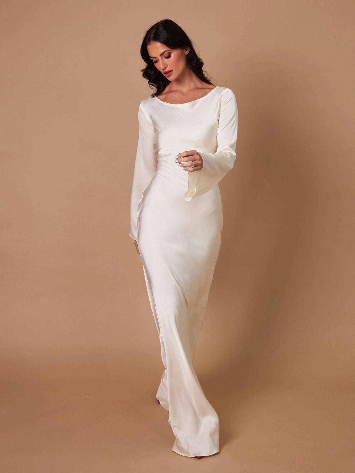 Evening Dress Women | Silky flowing fabric with flattering fit | E&W - 12 - Elenwear