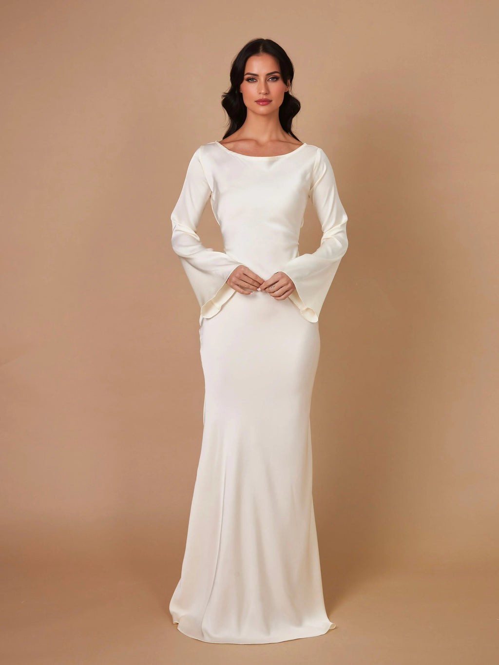 Evening Dress Women | Silky flowing fabric with flattering fit | E&W - 15 - Elenwear