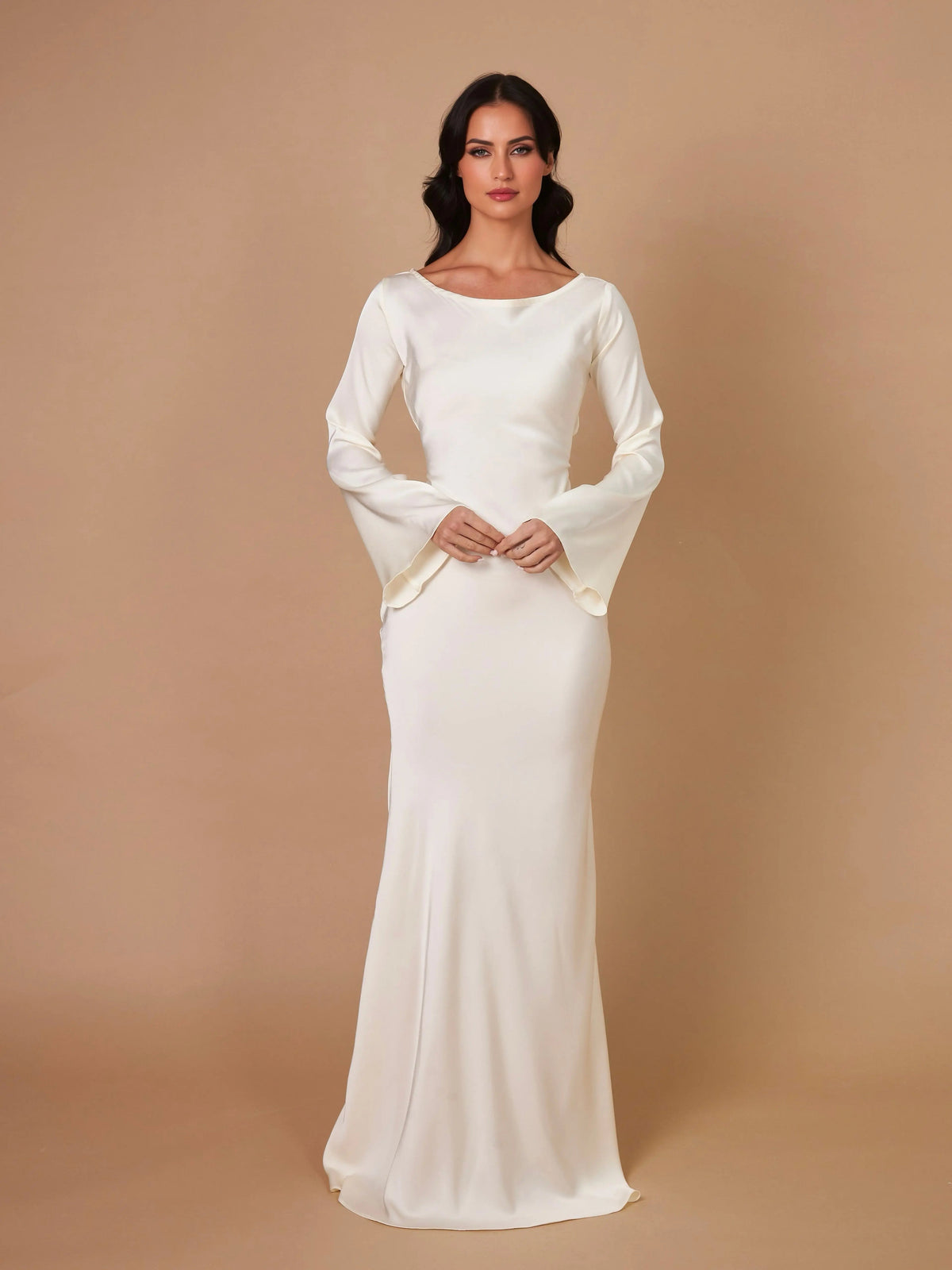 Evening Dress Women | Silky flowing fabric with flattering fit | E&W - 15 - Elenwear