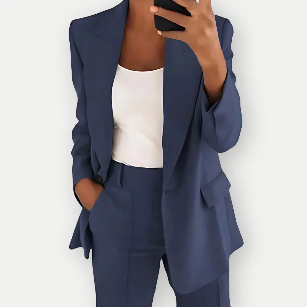 Women's Tailored Blazer in Classic Colours | E&W - 4 - Elenwear