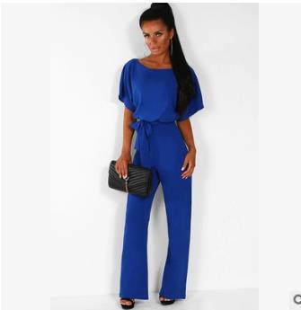 Jumpsuit Women | Soft Draping Fabric with Tie Waist | E&W - 14 - Elenwear