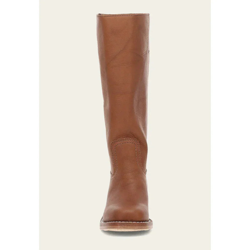 Women's Leather Knee-High Boots with Block Heel | E&W - 22 - Elenwear