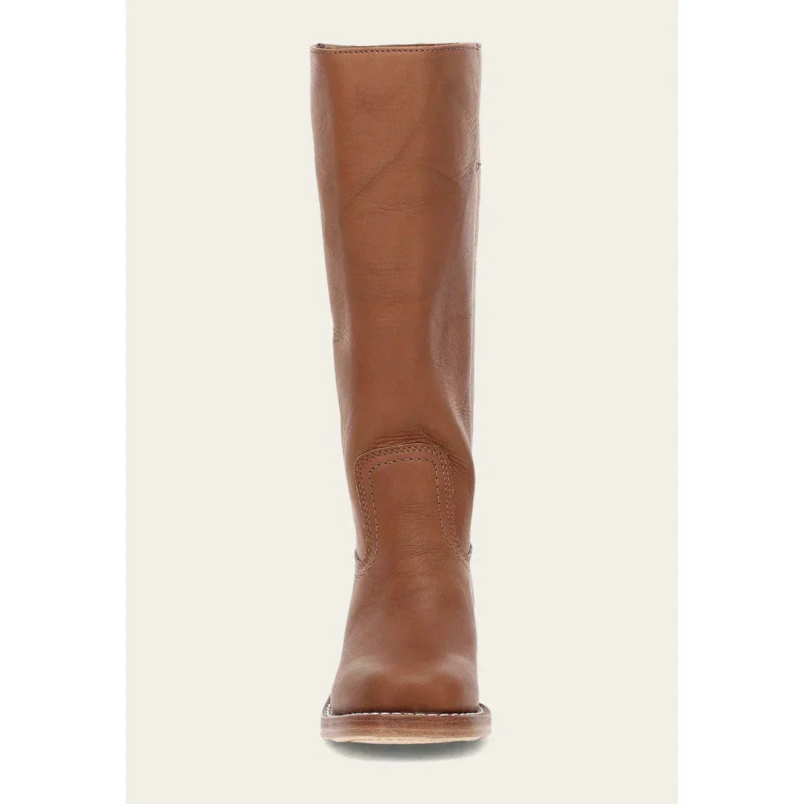 Women's Leather Knee-High Boots with Block Heel | E&W - 22 - Elenwear