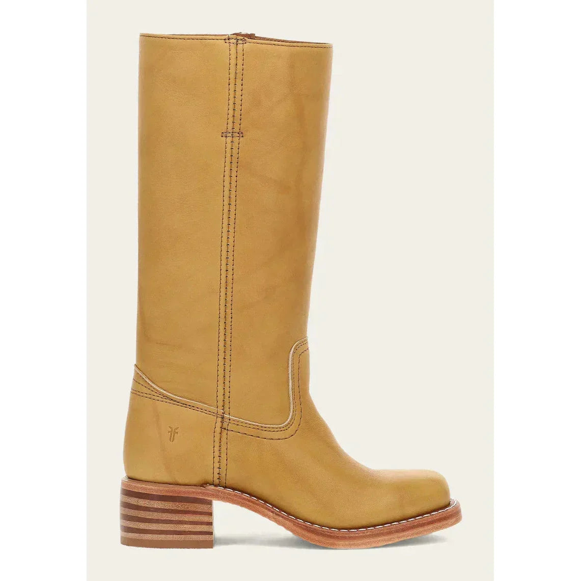 Women's Leather Knee-High Boots with Block Heel | E&W - 14 - Elenwear
