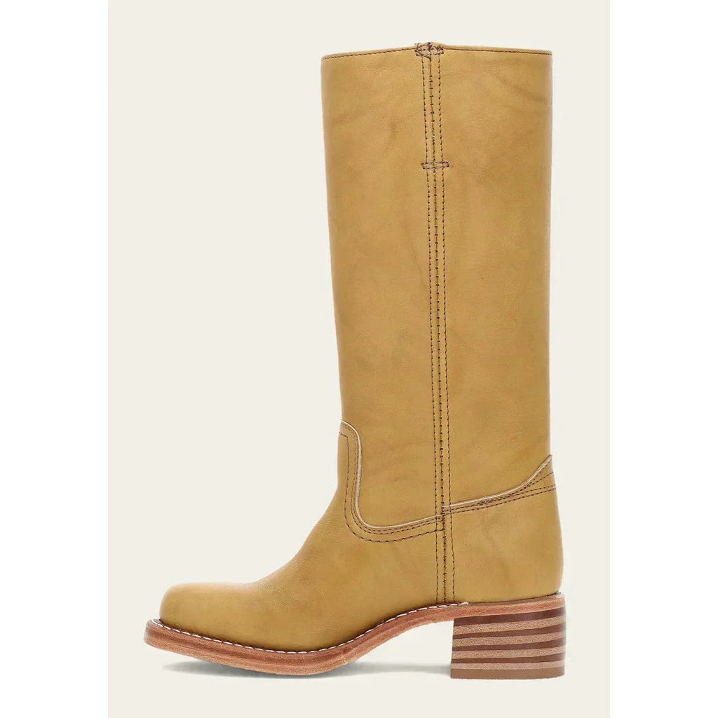 Women's Leather Knee-High Boots with Block Heel | E&W - 11 - Elenwear