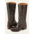 Women's Leather Knee-High Boots with Block Heel | E&W - 8 - Elenwear