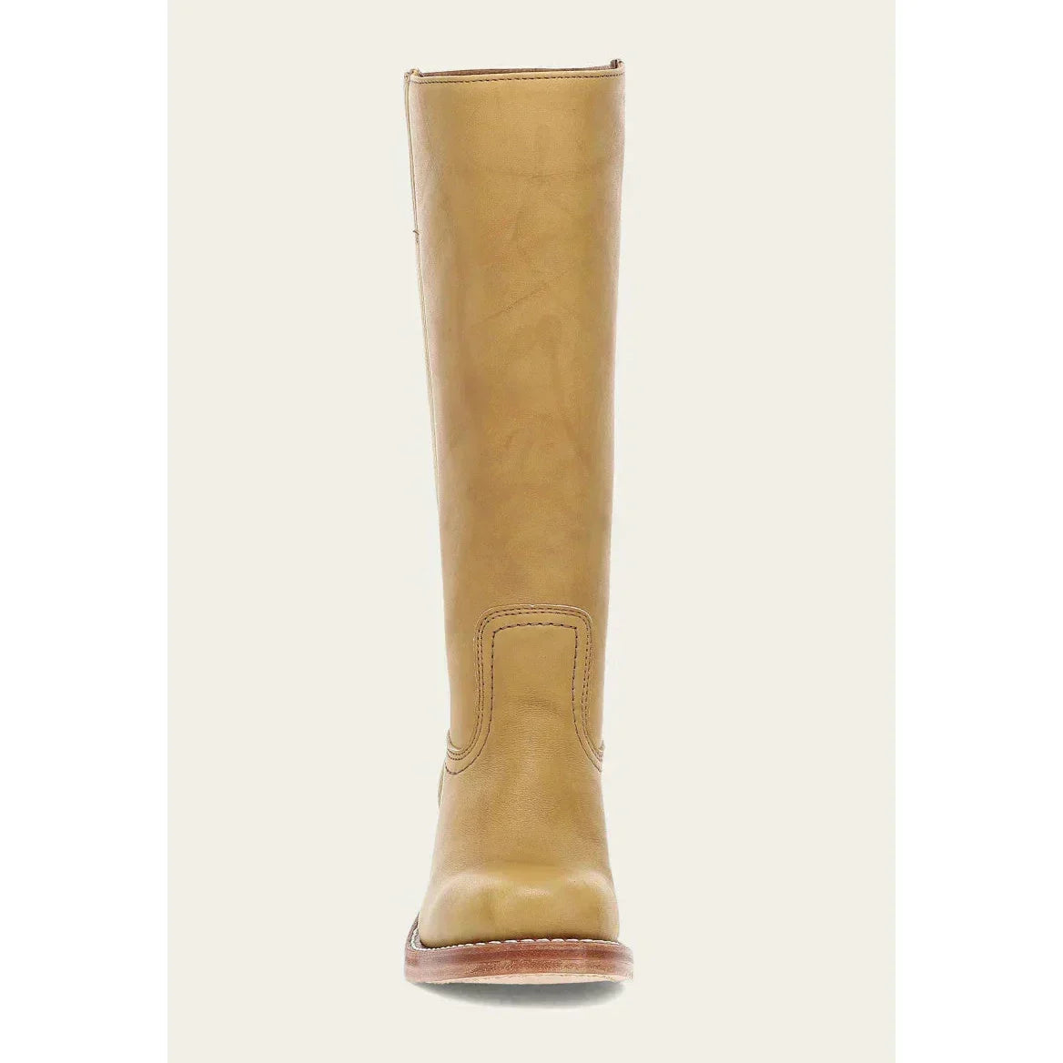 Women's Leather Knee-High Boots with Block Heel | E&W - 15 - Elenwear