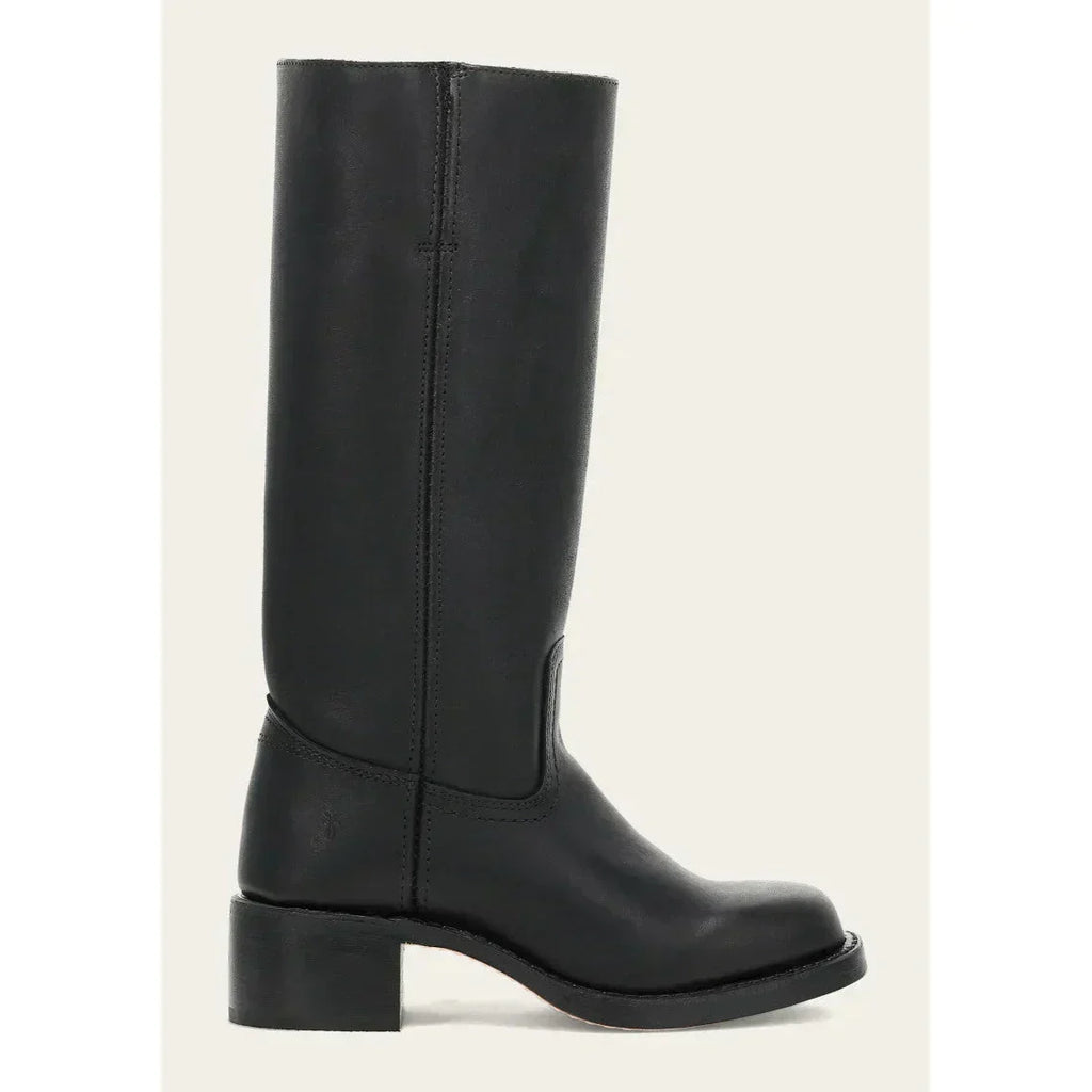Women's Leather Knee-High Boots with Block Heel | E&W - 5 - Elenwear
