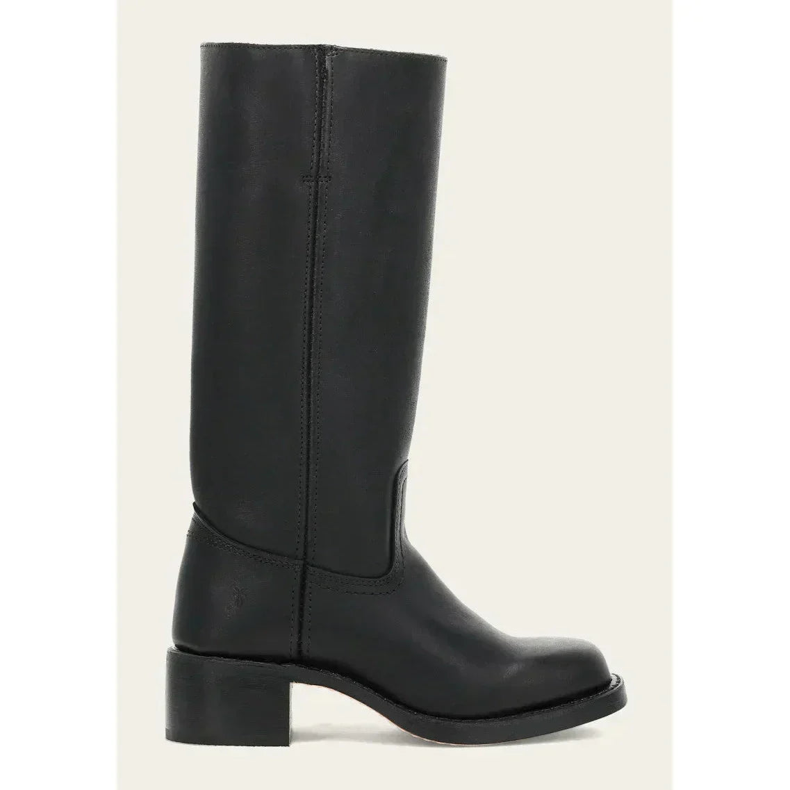 Women's Leather Knee-High Boots with Block Heel | E&W - 5 - Elenwear
