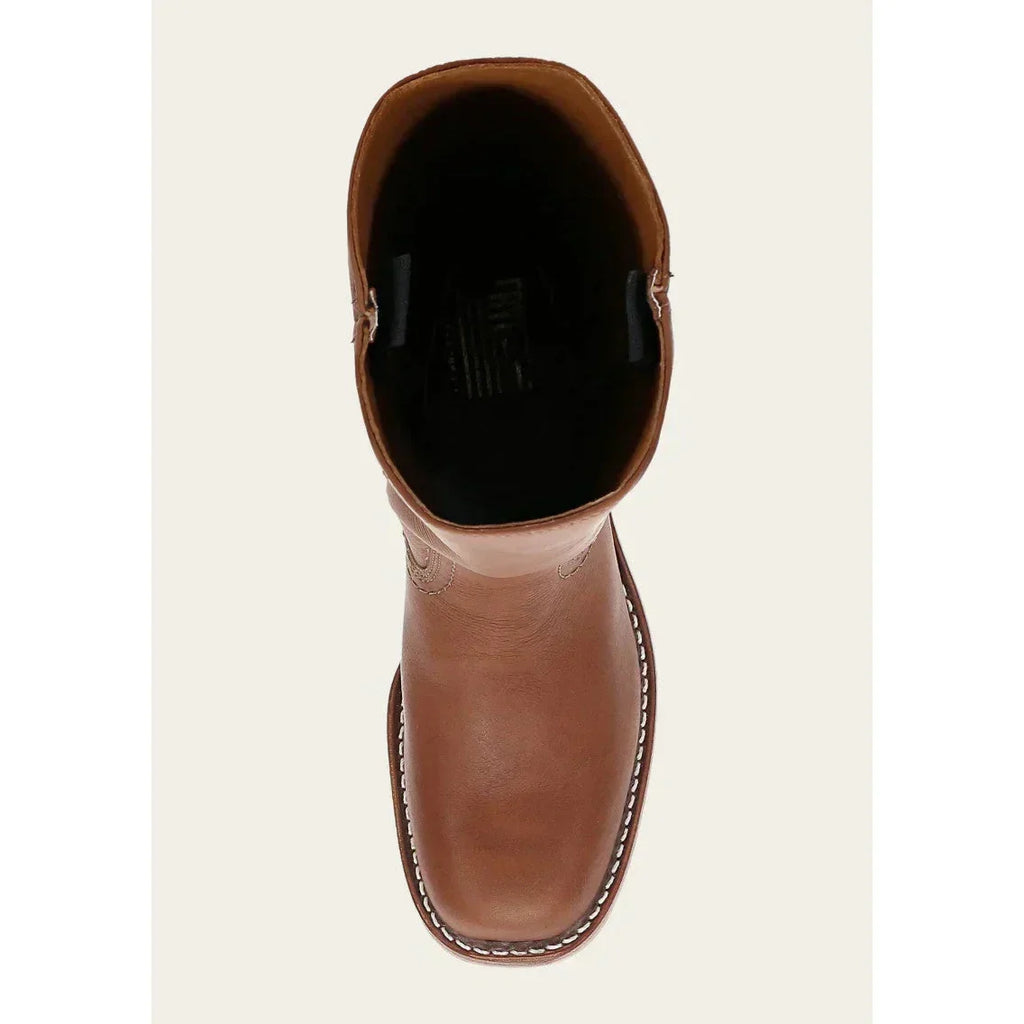 Women's Leather Knee-High Boots with Block Heel | E&W - 21 - Elenwear