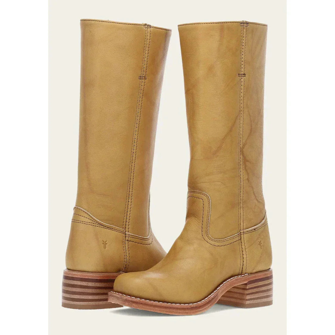 Women's Leather Knee-High Boots with Block Heel | E&W - 13 - Elenwear