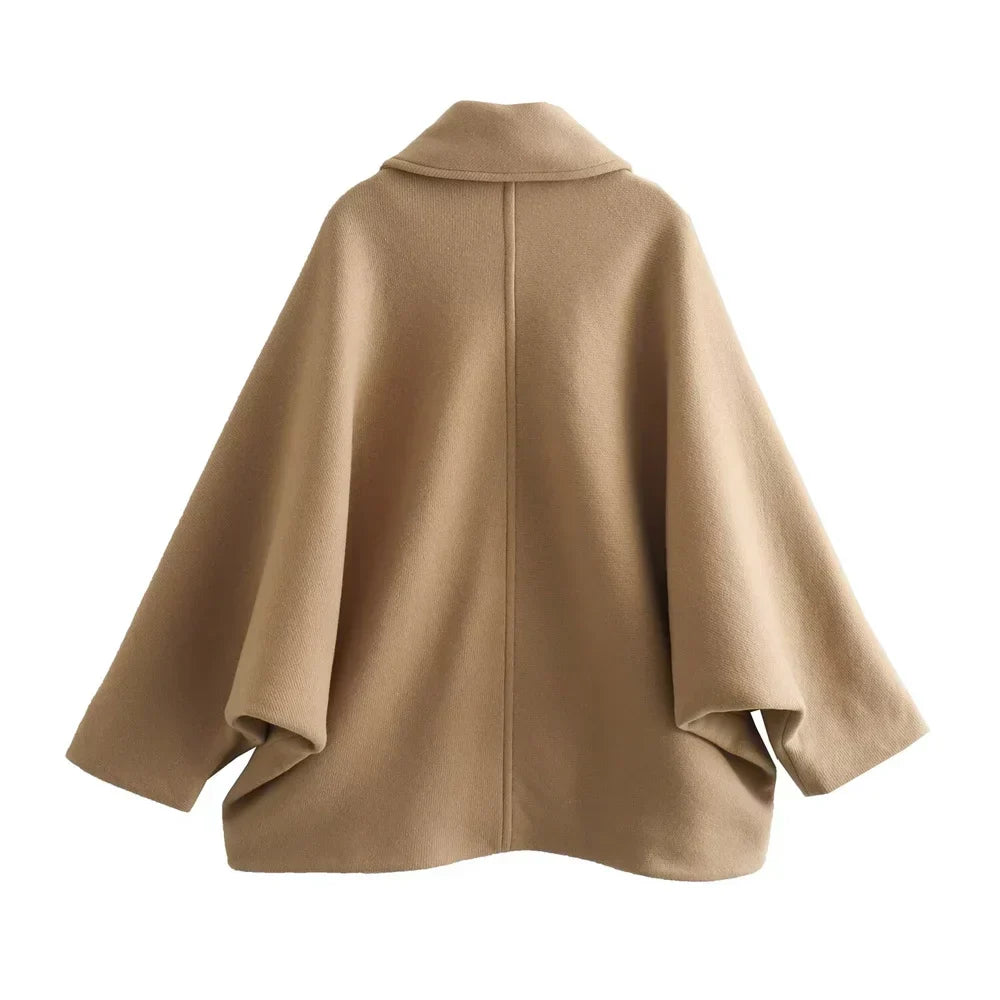 Oversized Wool-Blend Jacket for Women | Chic Relaxed Fit | E&W - 6 - Elenwear