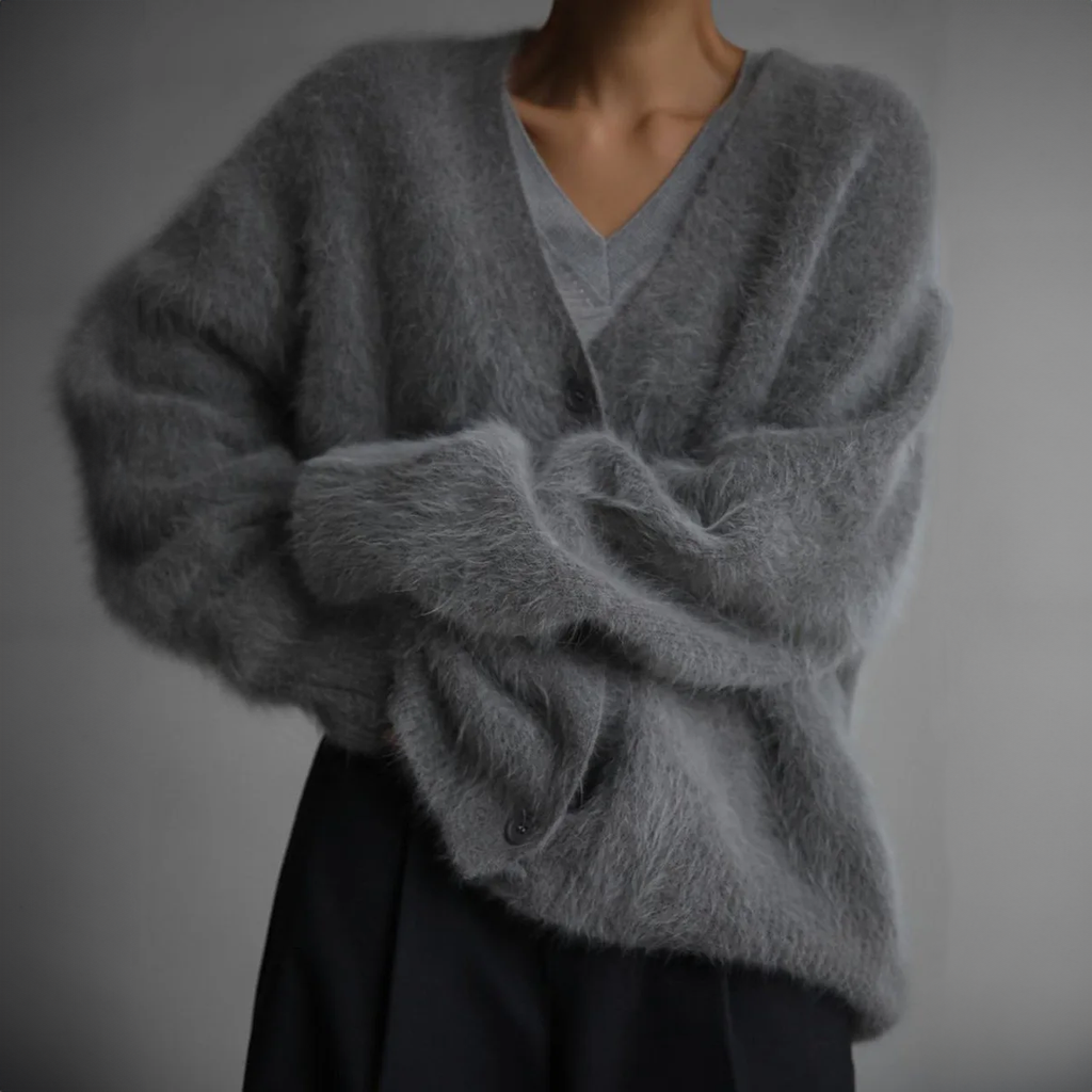 Cardigan Women’s Soft Fluffy Knit | E&W - 2 - Elenwear