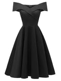 Off-Shoulder Midi Dress Women's Flattering Fit | E&W - 2 - Elenwear
