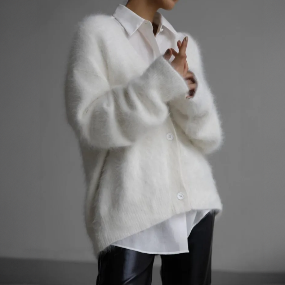 Cardigan Women’s Soft Fluffy Knit | E&W - 4 - Elenwear