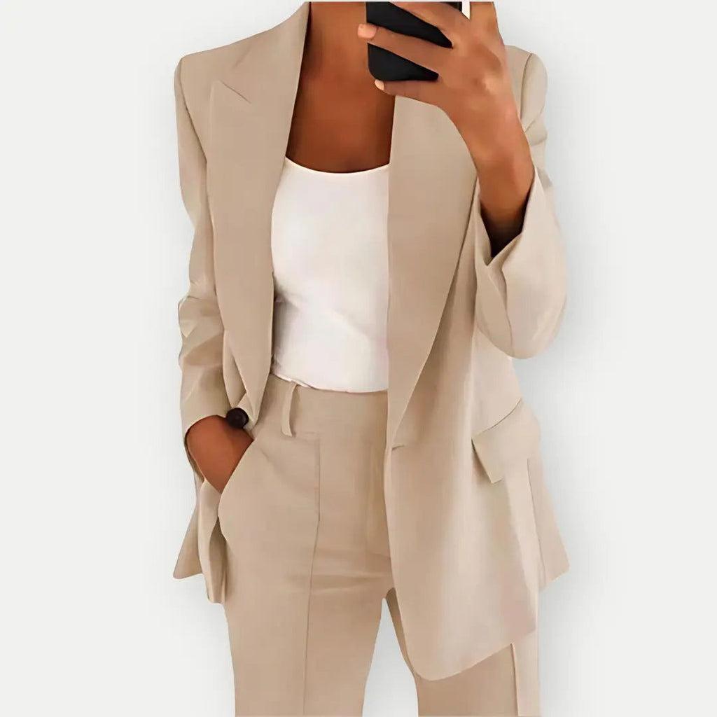 Women's Tailored Blazer in Classic Colours | E&W - 7 - Elenwear