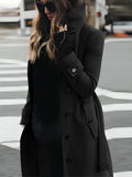 Women's Elegant Trench Coat with High Collar and Button Front | E&W - 4 - Elenwear