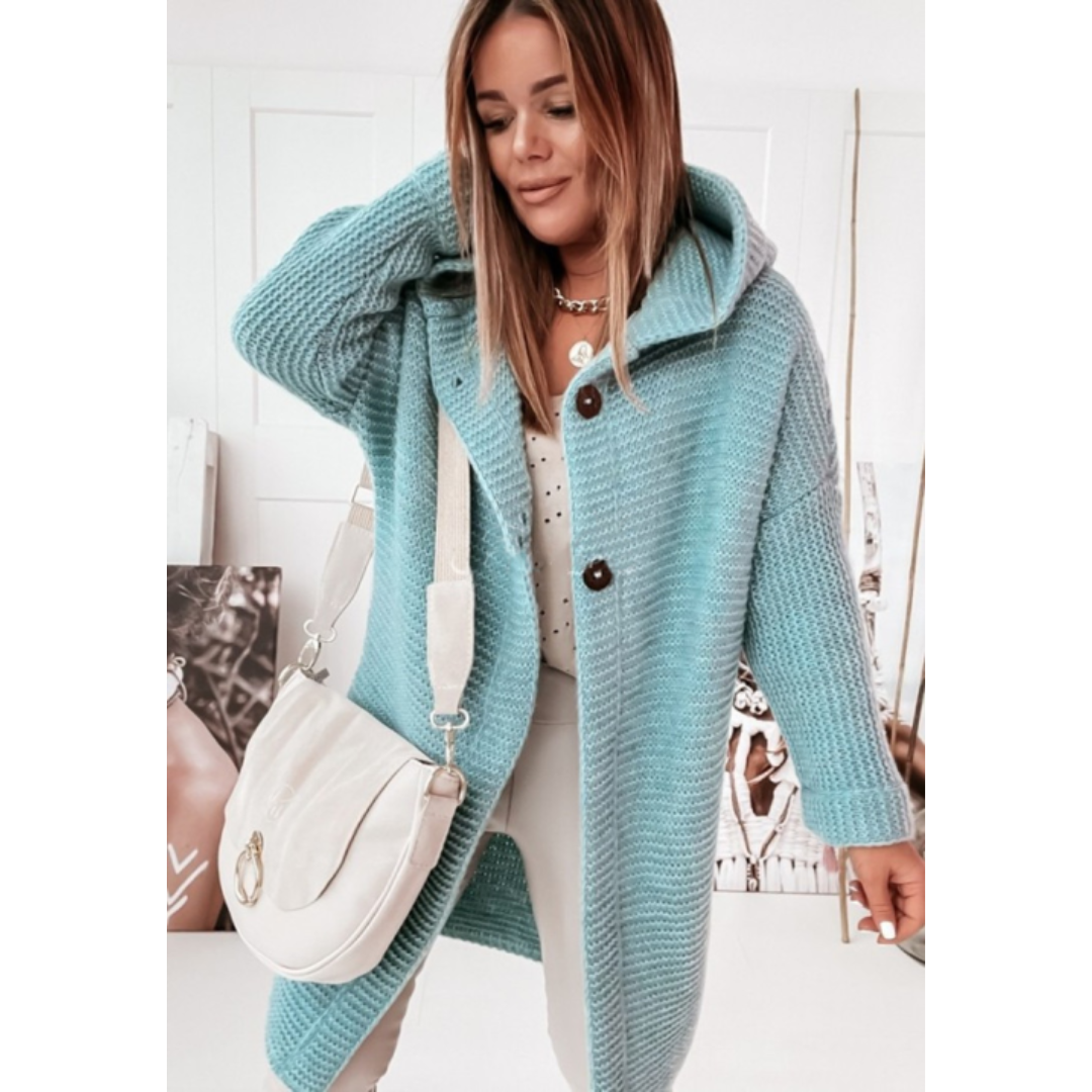 Hooded Cardigan Women | Cosy Knit with Oversized Fit | E&W - 1 - Elenwear