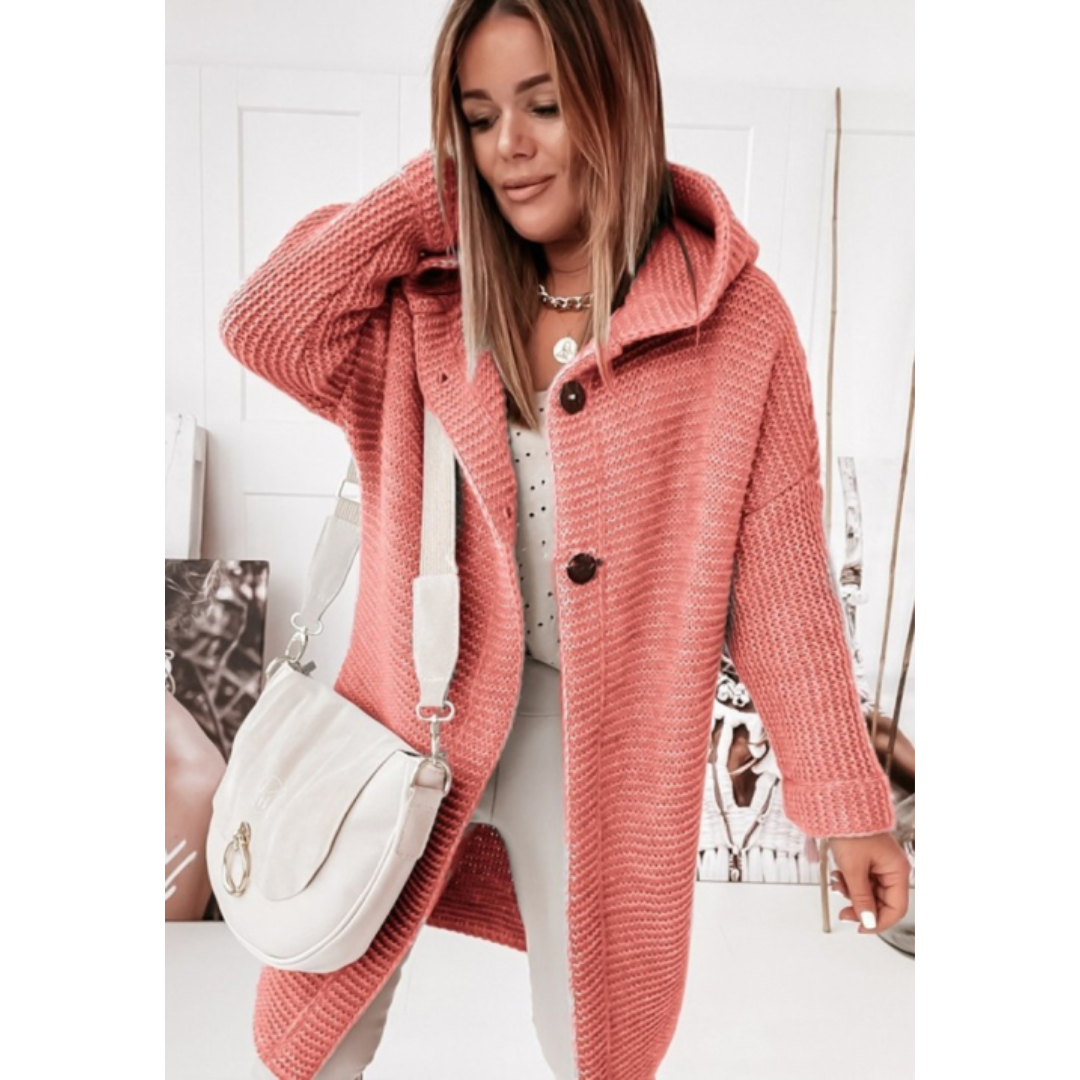 Hooded Cardigan Women | Cosy Knit with Oversized Fit | E&W - 2 - Elenwear