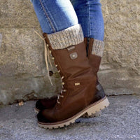 Women's Insulated Outdoor Boots with Cozy Knit Cuff | E&W - 1 - Elenwear