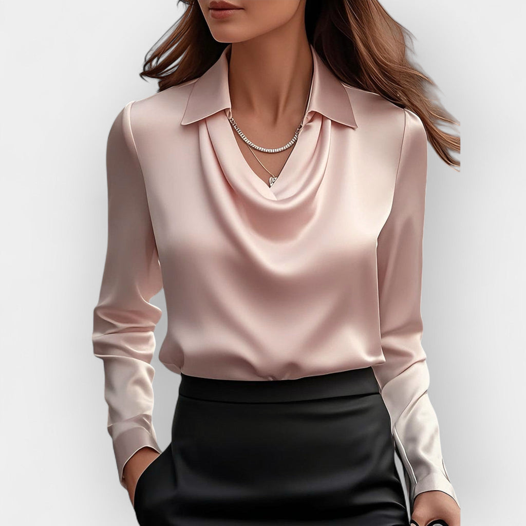 Cowl Neck Blouse Women | Silky Finish for Effortless Elegance | E&W - 9 - Elenwear
