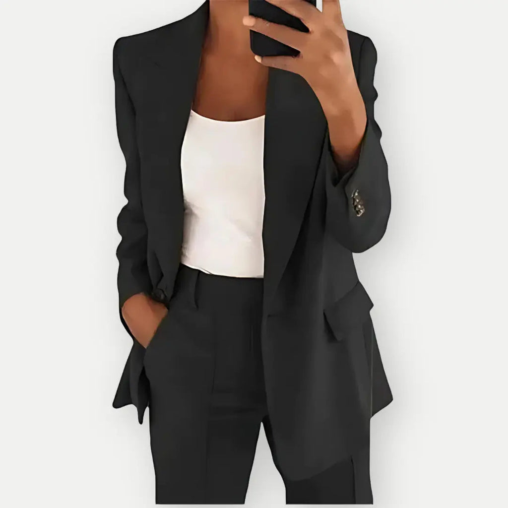 Women's Tailored Blazer in Classic Colours | E&W - 2 - Elenwear