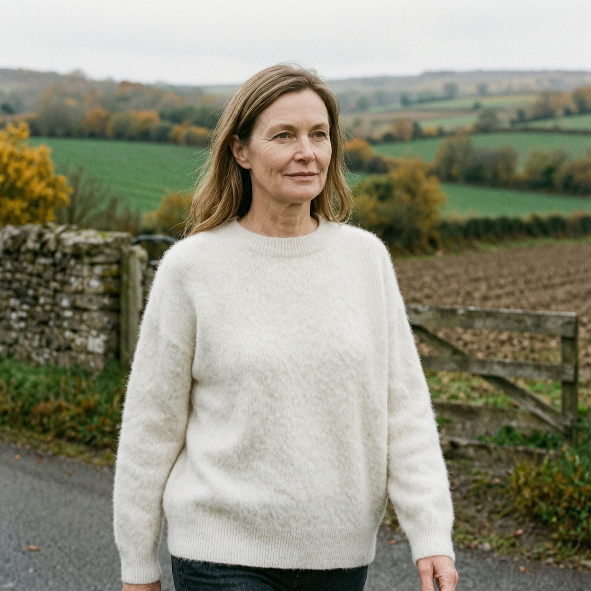 Women's Mohair-Blend Sweater — Cosy Relaxed Pullover