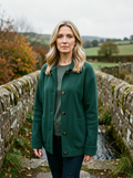 Women's Wide-Wale Corduroy Shirt Jacket — Relaxed Straight Fit - Green