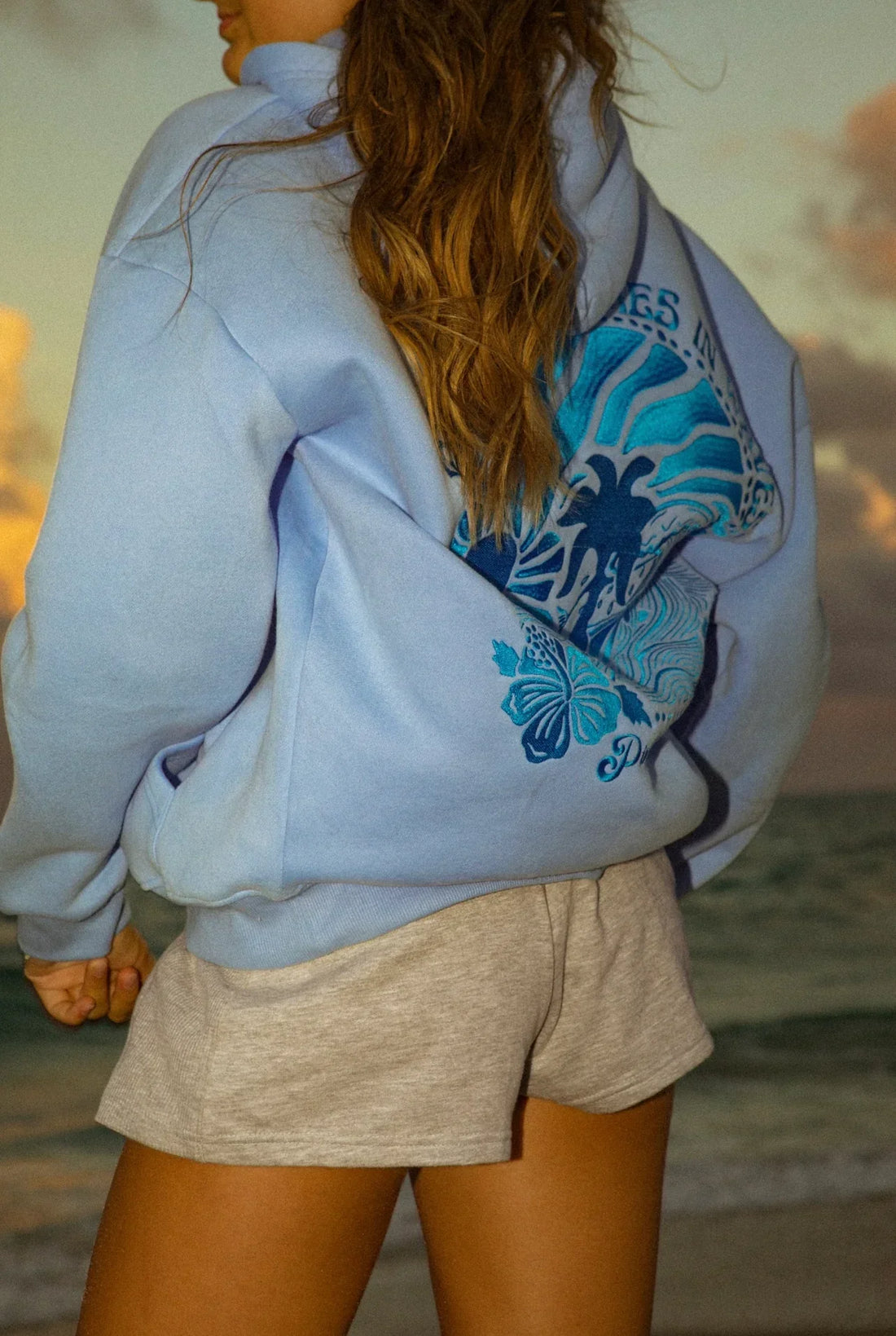 Hoodie Women’s Relaxed Fit with Tropical Print | E&W - 4 - Elenwear