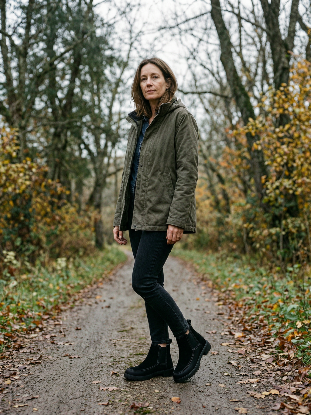 Women's Platform Chelsea Ankle Boots — Chunky Lug-Sole Boots - Black