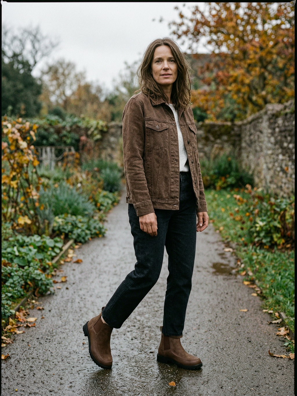 Women's Platform Chelsea Ankle Boots — Chunky Lug-Sole Boots - Brown