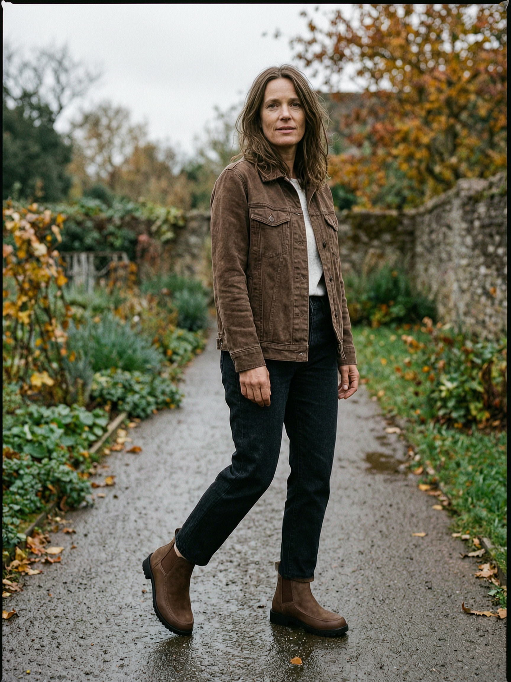 Women's Platform Chelsea Ankle Boots — Chunky Lug-Sole Boots - Brown