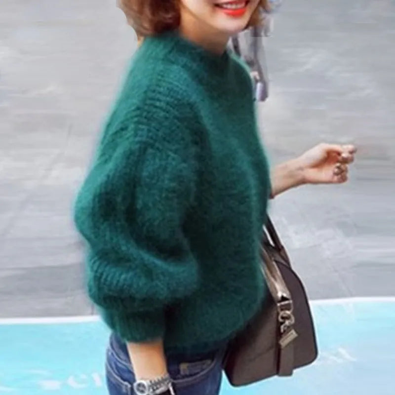 Women's Soft Balloon Sleeve Knit Sweater | E&W - 7 - Elenwear