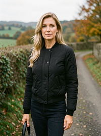 Women's Short Parka — Slim-Fit Padded Winter Jacket - Black